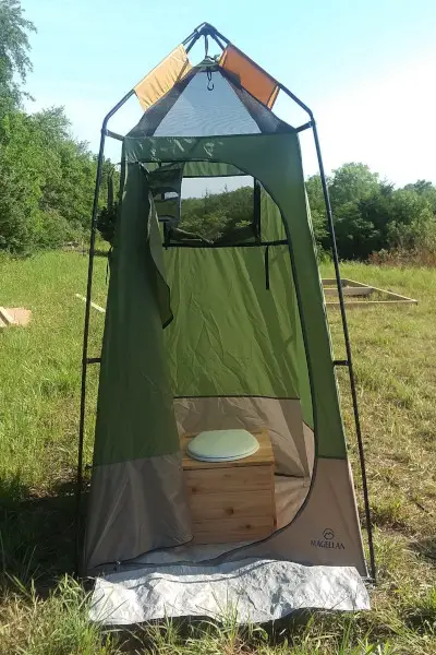 homesteading off the grid composting toilet