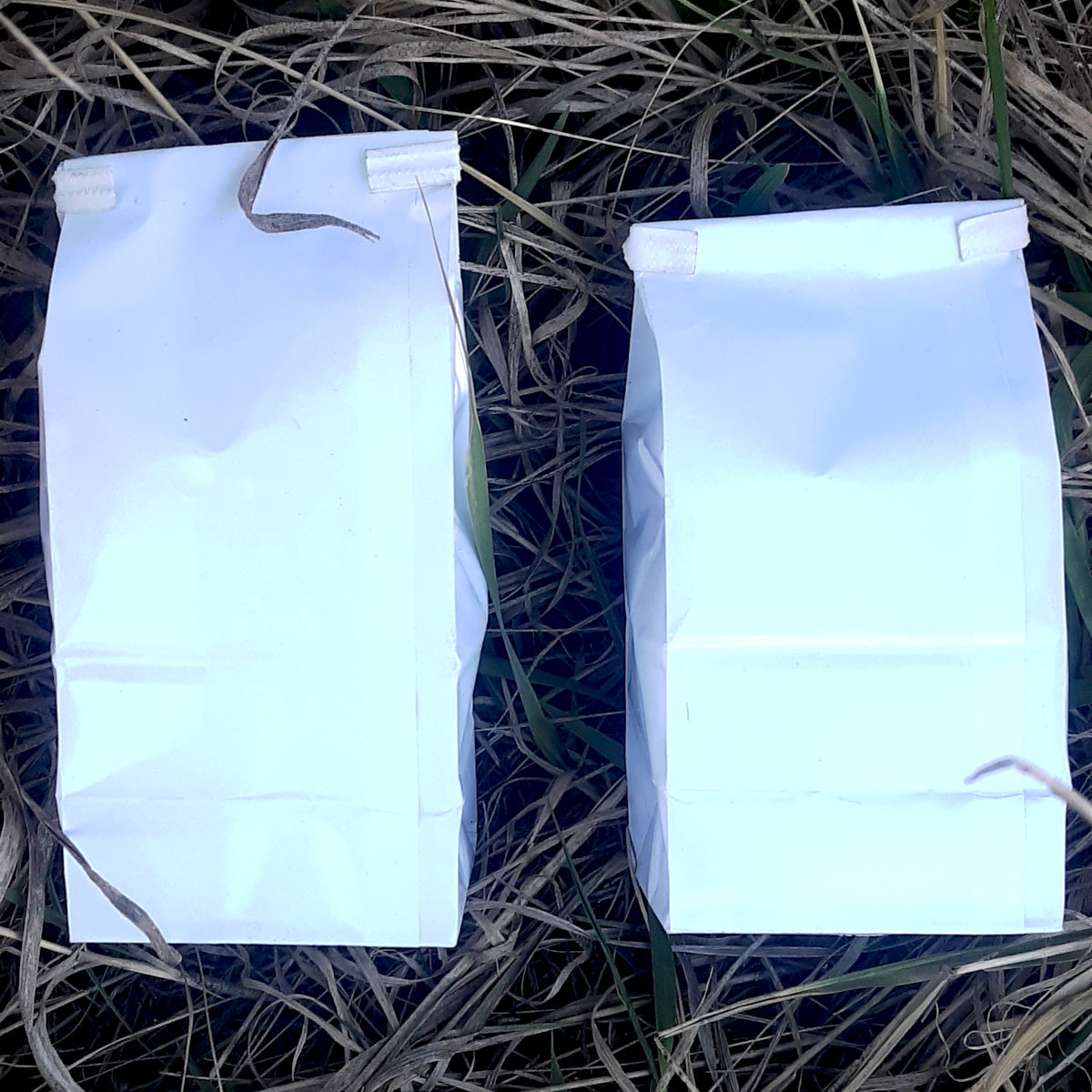 two bags of soil samples