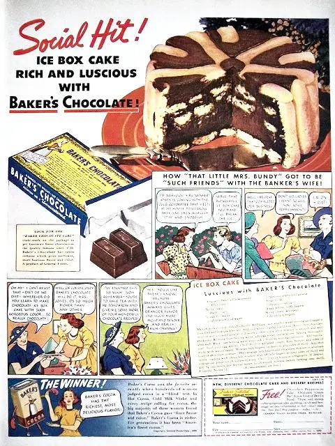 vintage icebox cake ad