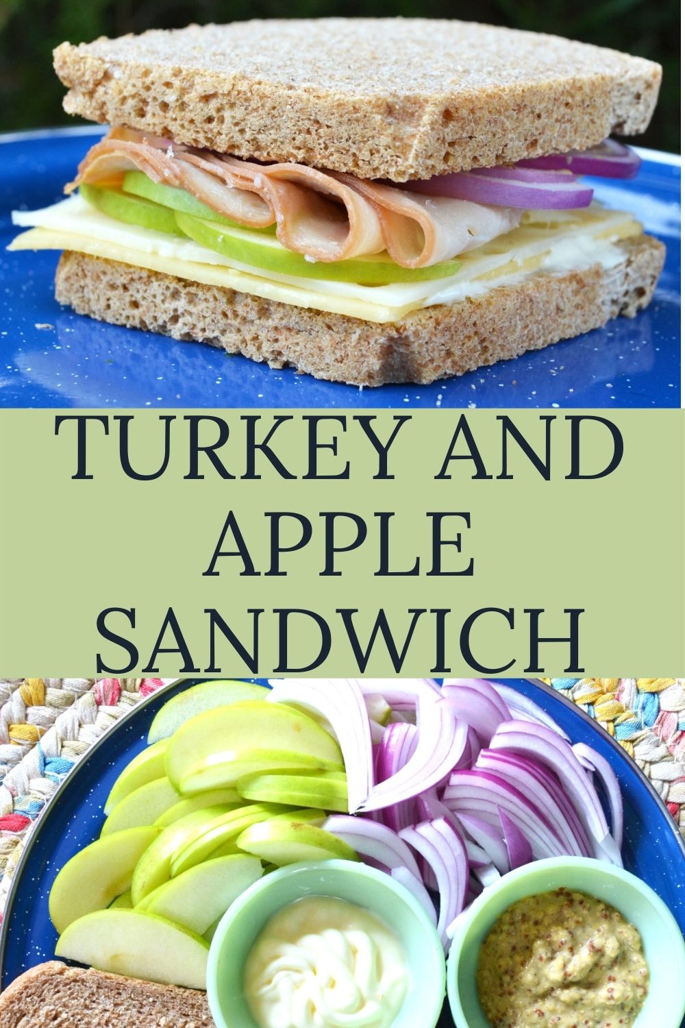 turkey and apple sandwich pinterest pin