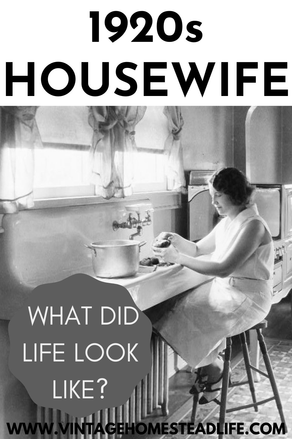 1920s housewife pinterest pin