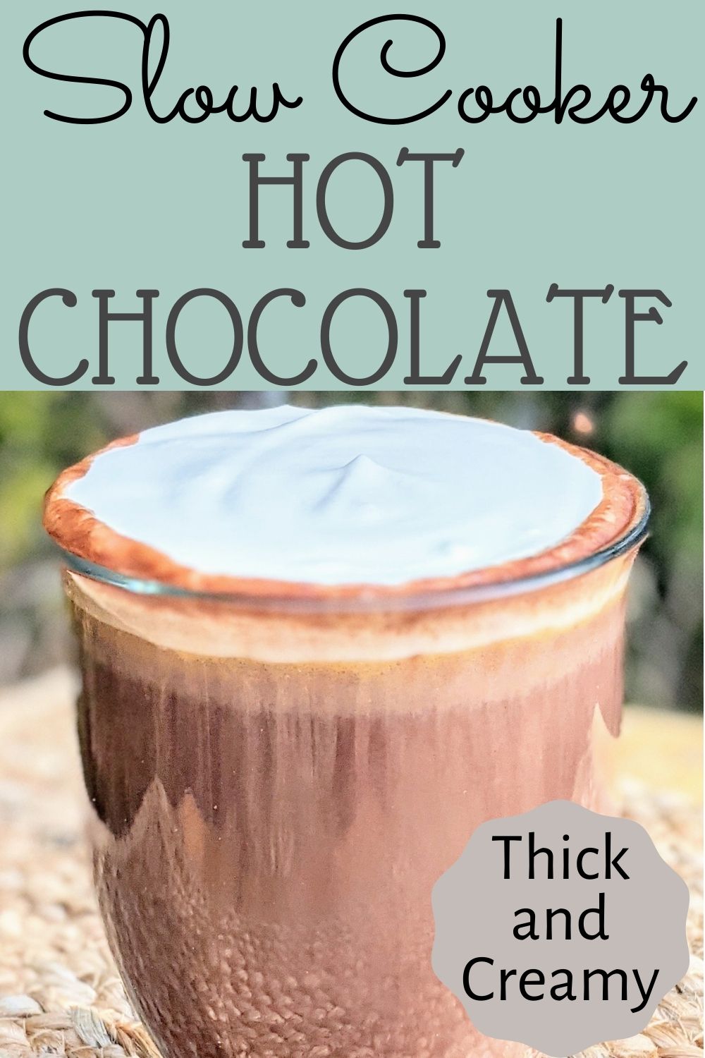 slow cooker hot chocolate pinterest pin hot chocolate in cup