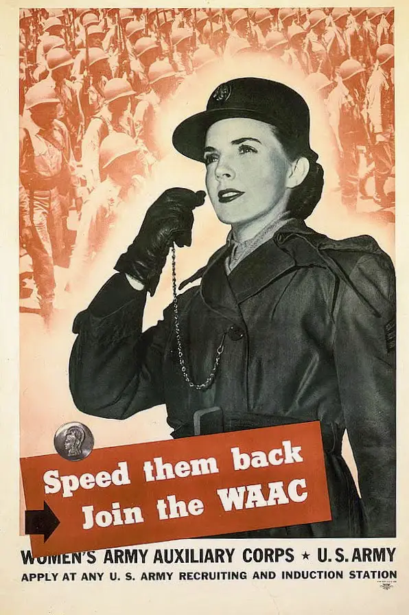 1940s military woman poster