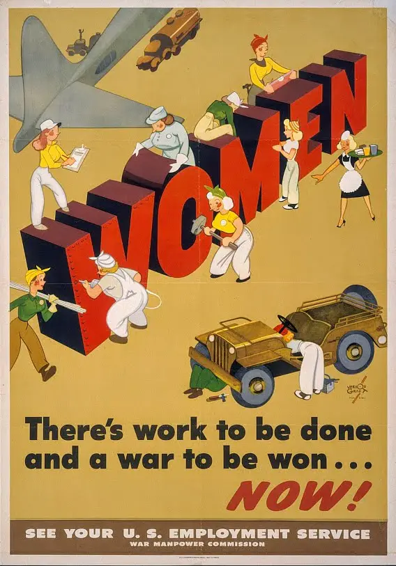 vintage 1940s wartime poster