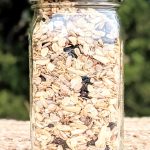 muesli stored in mason jar