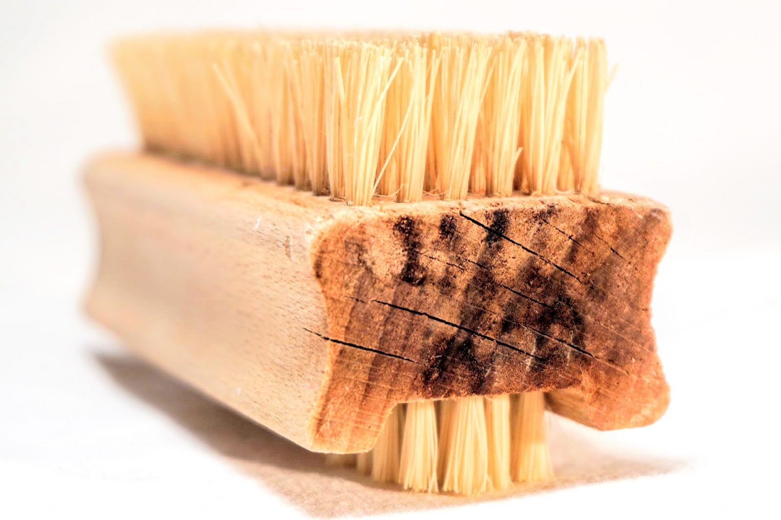 closeup of scrubbing brush