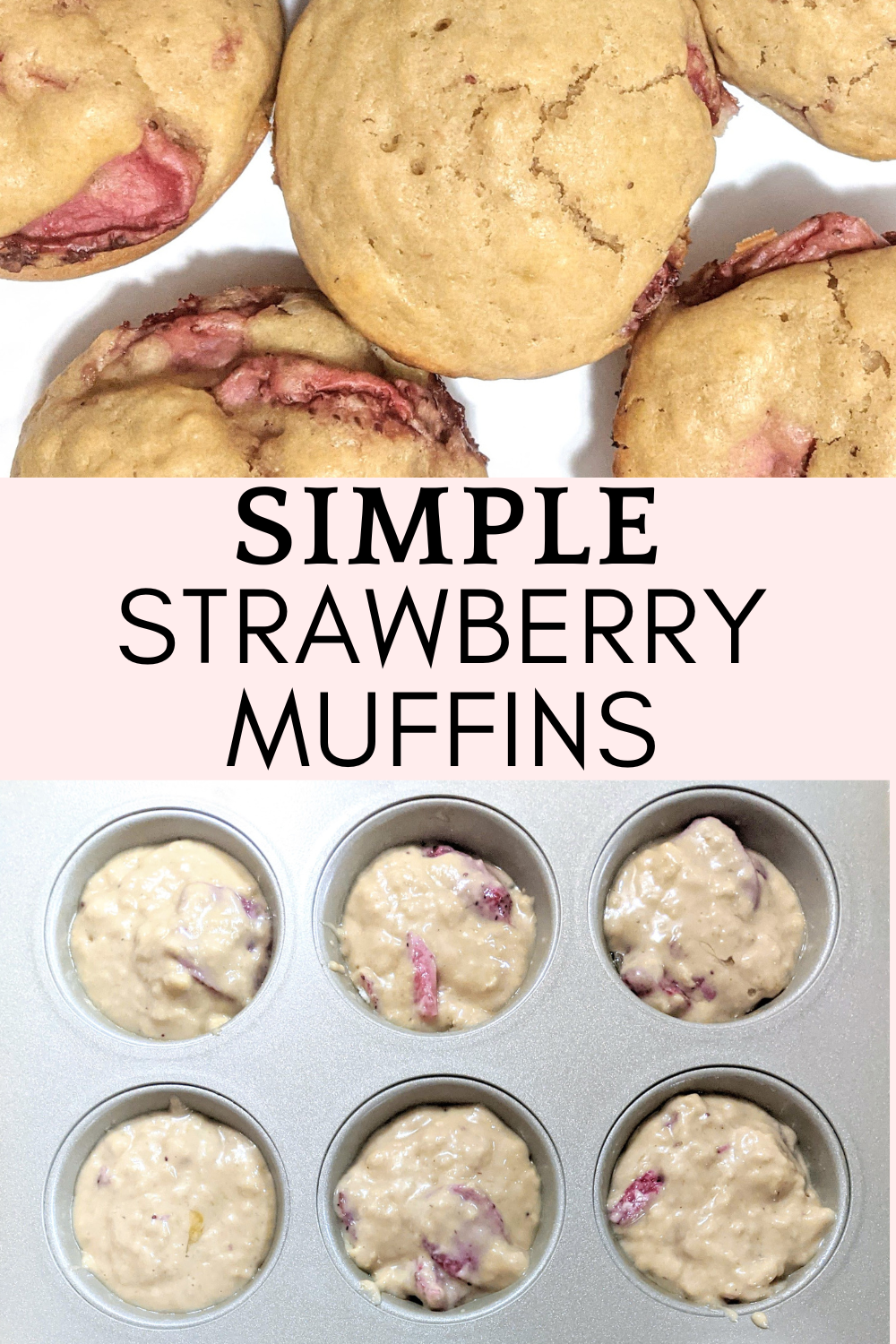 strawberry muffins pinterest pin